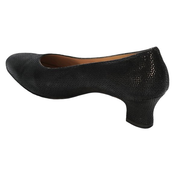 Salvatore Ferragamo Black Pebble Design Heels-10.5 - Picture 5 of 7